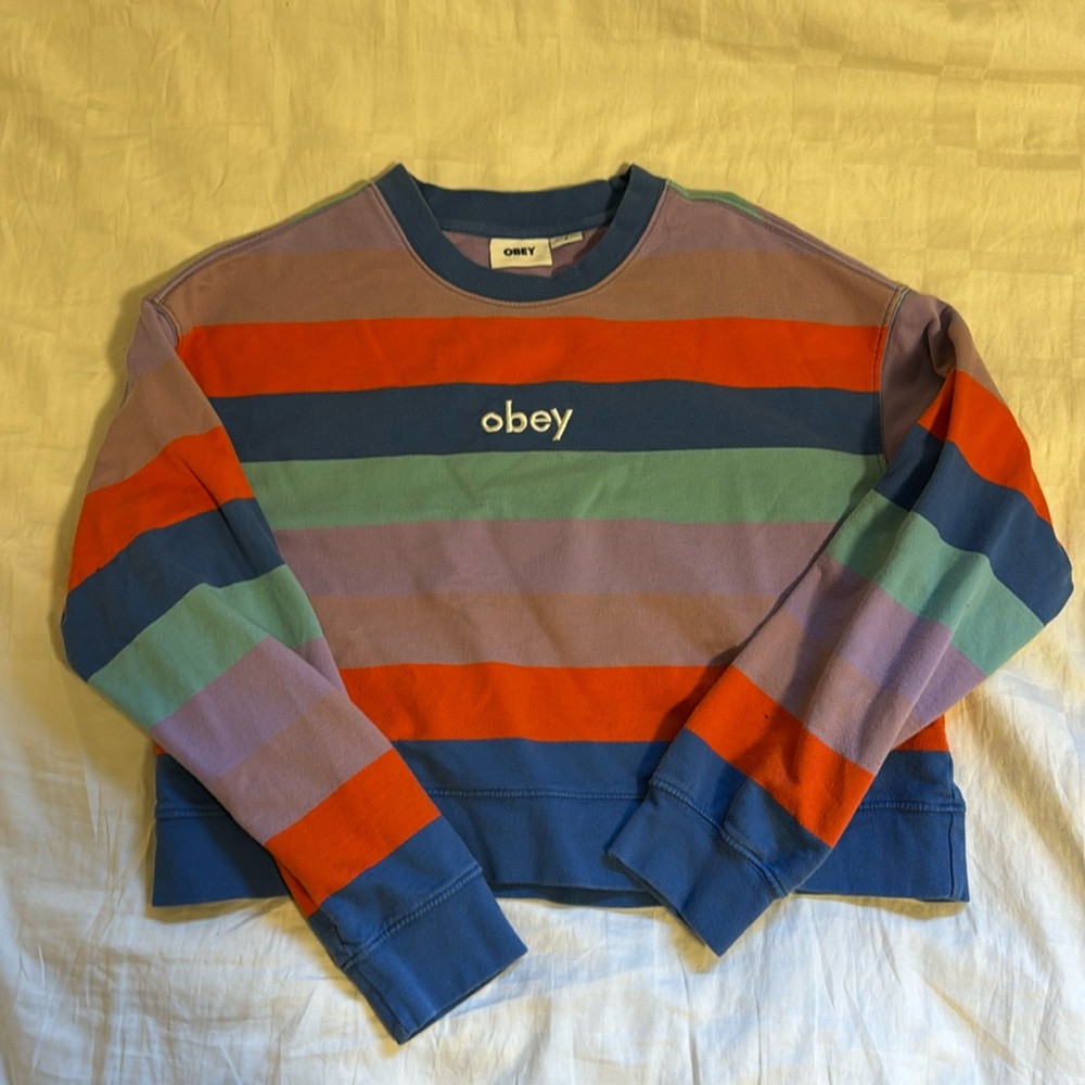 Women’s Obey Cropped Longsleeve Sweater